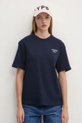 Tommy Jeans pamut póló női, sötétkék, DW0DW18786 - sötétkék M