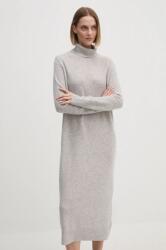 Tommy Hilfiger gyapjú ruha szürke, midi, oversize, WW0WW43080 - szürke S
