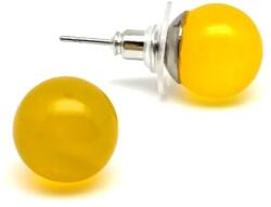 R. M. ékszer Fülbevaló golyó szinezett sárga jáde 10mm (088509)