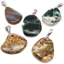 R. M. ékszer Óceán jáspis lapos medál 2-3cm (022136)