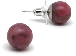 R. M. ékszer Fülbevaló golyó rodonit 10-11mm (087425)