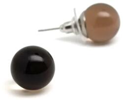 R. M. ékszer Fülbevaló golyó füstkvarc bedugós 12-12, 5mm (087780)