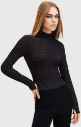 AllSaints pulóver CONNIE FRANCESCO női, fekete, félgarbó nyakú, W190JB - fekete L