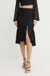 Guess szoknya DOMINIQUE fekete, midi, egyenes, W4BD86 KCG90 - fekete L