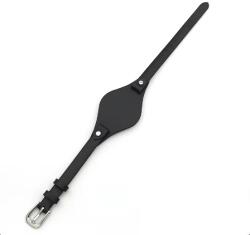  Curea neagră tip Fossil 8mm cu catarama argintie - cureaceas