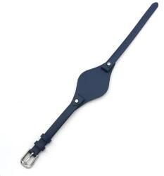 Curea albastră tip Fossil 8mm cu catarama argintie - cureaceas