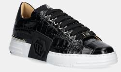 Philipp Plein bőr sportcipő Crocco Lo-Top Hexagon fekete, USC0653 PTE003N 02 - fekete Női 37