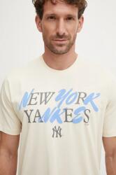 47 brand pamut póló MLB New York Yankees bézs, férfi, nyomott mintás, BB017TEPUFF636101Y0 - bézs S