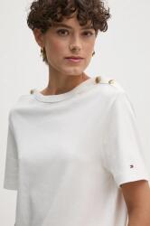 Tommy Hilfiger pamut póló női, fehér, WW0WW42907 - fehér S