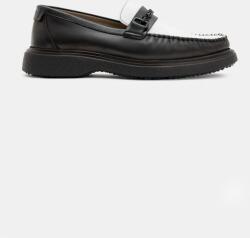 AllSaints bőr mokaszin Gibbs Chain Loafer fekete, férfi, M011FB - fekete Férfi 44