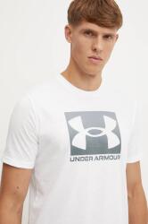 Under Armour t-shirt BOXED SPORTS UPDATED fehér, férfi, nyomott mintás, 1386793 - fehér S