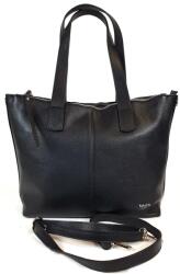 RIALTO fekete, fém zippes három részes shopper divattáska RX401R-DO03 - taskaweb