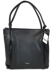 RIALTO fekete shopper fazonú, csomózott fogós divattáska RX402R/DO-03 - taskaweb