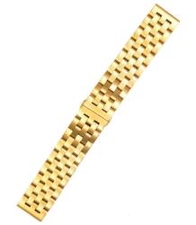  Bratara metalica aurie cu 5 randuri si deployant 22mm- 50560