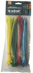 Extol kábelkötegelő 2, 5×150mm 100db, 4 színű (piros, kék, sárga, zöld), nylon (8856194) - sipibolt
