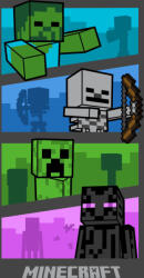 Mojang Minecraft Adventure fürdőlepedő, strand törölköző 70x140 cm