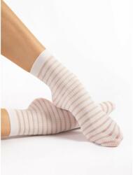 Fiore Sosete lycra albe cu dungi late Fiore Izzy 20 den