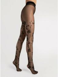 Fiore Ciorapi negri cu model floral Fiore Flores 20 den