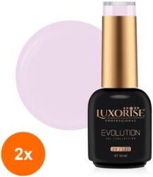 LUXORISE Set 2 x Oja Semipermanenta Luxorise Evolution, Nude Stories, Meringue Rosette 10 ml