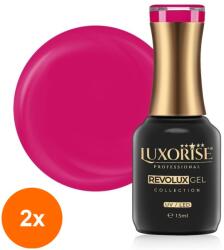 LUXORISE Set 2 x Oja Semipermanenta Revolux Luxorise, Magenta Street 15 ml