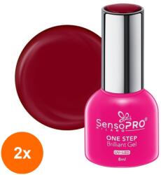 SensoPRO Set 2 x Oja Semipermanenta One Step, Brilliant Gel SensoPRO Milano, 8 ml, Retro Queen 08