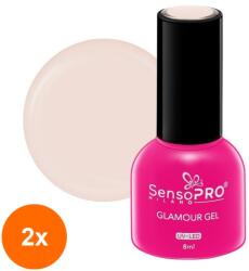 SensoPRO Set 2 x Oja Semipermanenta Glamour Gel SensoPRO Milano 8 ml, Nude Mood 15