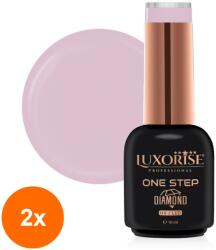 LUXORISE Set 2 x Oja Semipermanenta One Step, Diamond Light Rose 10 ml, Luxorise