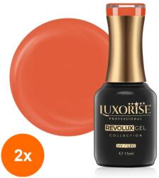 LUXORISE Set 2 x Oja Semipermanenta Revolux Luxorise, Wanted Blaze 15 ml