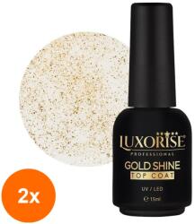 Luxorise Set 2 x Gold Shine Top Coat Luxorise, 15 ml (TOT-2xTBY-L4370)