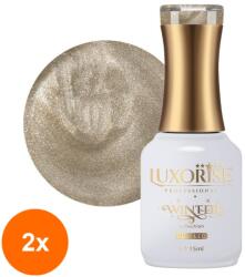 LUXORISE Set 2 x Oja Semipermanenta Winter Collection Luxorise, Champagne Sparkle 15 ml