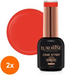 LUXORISE Set 2 x Oja Semipermanenta One Step, Diamond Holiday Spice 10 ml, Luxorise