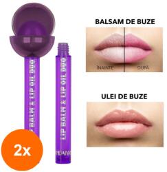 Handaiyan Set 2 x Balsam si Ulei de Buze Handaiyan Lollipop Lip Balm & Lip Oil Duo, 04