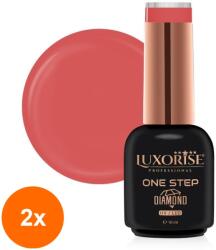 LUXORISE Set 2 x Oja Semipermanenta One Step, Diamond Strawberry Milkshake 10 ml, Luxorise