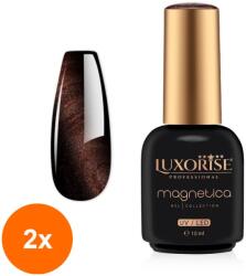 LUXORISE Set 2 x Oja Semipermanenta LUXORISE MAGNETICA - Crystal Glow, Copper 10ml