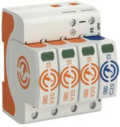 OBO 5095253 3P+N/PE C T2 TN-S TN-C-S TT 230V/AC 40kA 4M V20-3+NPE-280 Túlfeszültség-levezető (5095253) - pcx