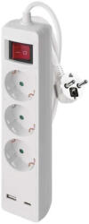 EMOS 3 Plug + 2 USB 2 m Switch (P1322CU)