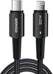 Essager USB-C to Lightning cable, Essager, EXCTL-CG01, 20W, 1m (black) (EXCTL-CG01) - scom