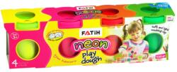FATIH Plastilina usoara Fatih 50065, 4 bucati x 130 g, Neon (50065)