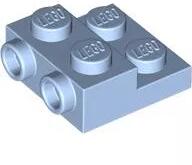 LEGO® 4304c105 - LEGO élénk világoskék lap 2 x 2 x 2/3 méretű, 2 bütyökkel az oldalán, üreges aljjal (4304c105)
