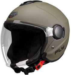 Pilot Fly SV Military Green Matt Cască Moto Jet ECE 22.06 1300gr cu Sunvisor PIL000KRA126 (PIL000KRA126)