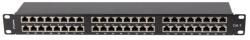 Lanberg Patch panel 48 port 1U 19" CAT. 5e FTP, árnyékolt, fekete PPS5-1048-B (PPS5-1048-B)