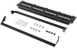Lanberg Patch panel 48 port 2U 19" CAT. 6 fekete PPU6-2048-B (PPU6-2048-B)