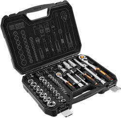 NEO TOOLS Trusa Chei 73 piese ½ si ¼ multifunctionale, Tubulare, CrV Set de chei tubulare 73 piese (5907558465938) Trusa unelte