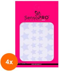 SensoPRO Set 4 x Sticker Sablon Nail Art SensoPRO Milano, Stars Shapes (TOT-4xTBY-S2229)