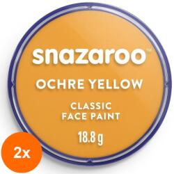 Snazaroo Set 2 x Pictura pe Fata, Snazaroo, Galben Ocru, 18 ml (CUL-2x1118244)
