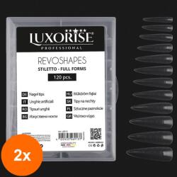 Luxorise Set 2 x 120 Tipsuri Reutilizabile Revomax Pro Tips Luxorise, Stiletto Full Forms (TOT-2xTBY-L6313)