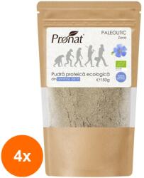 Pronat Set 4 x Pudra Proteica Bio din Seminte de In, 150 g (ORP-4xPRN454.Z150)