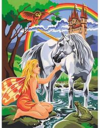 MAMMUT Pictura pe Numere Unicorn, 7 Culori, 22 x 30 cm (105040)