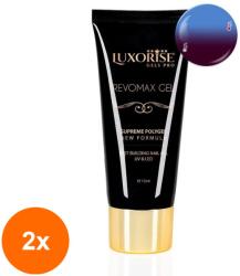 Luxorise Set 2 x Polygel Thermo Revomax Gel Luxorise Purple Enigma, 15 ml (TOT-2xTBY-L6203)