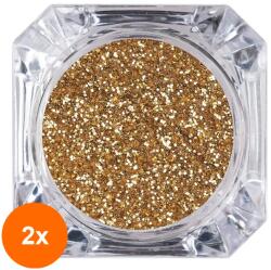 Luxorise Set 2 x Sclipici Glitter Unghii Pulbere Luxorise, Hot Sand (TOT-2xTBY-L1534)